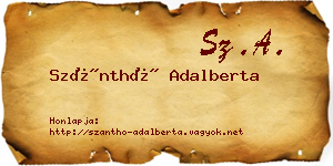 Szánthó Adalberta névjegykártya